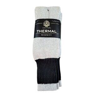 James Fiallo Mens Thermal Socks 3-Pk. Grey and Black Size 10-13 NWT  JH1301